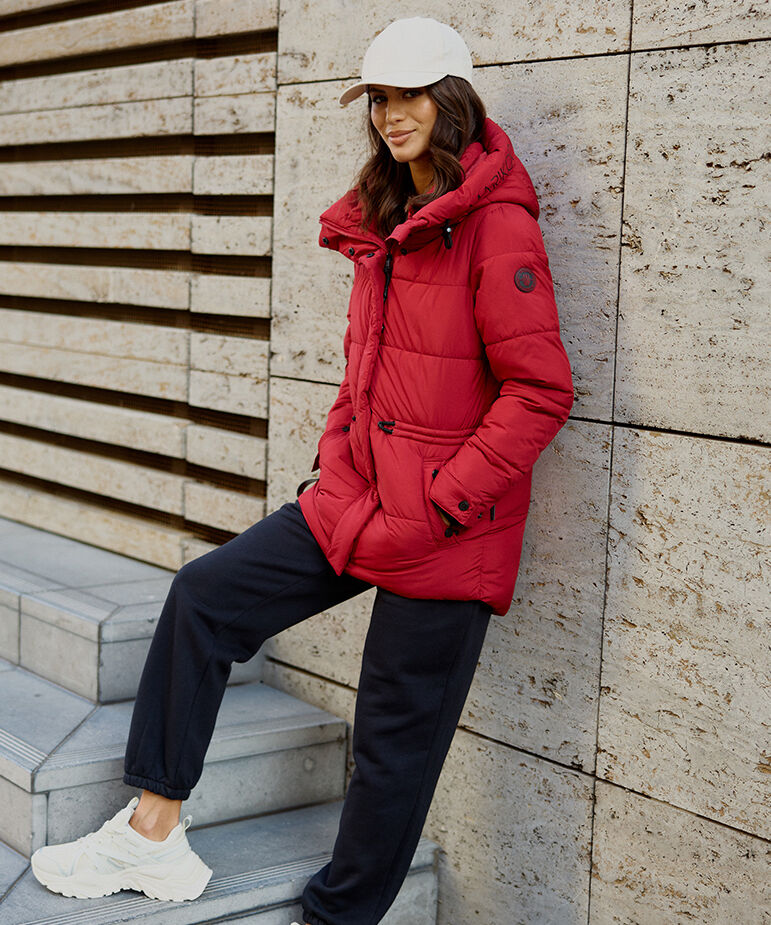 schwarze Damen Steppjacke