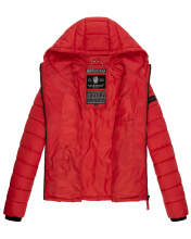 Marikoo Damen Jacke Steppjacke Übergangsjacke gesteppt Frühjahr Camouflage B403 Rot Größe L - Gr. 40