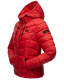 Marikoo Damen Jacke Steppjacke Übergangsjacke gesteppt Frühjahr Camouflage B403 Rot Größe XXL - Gr. 44