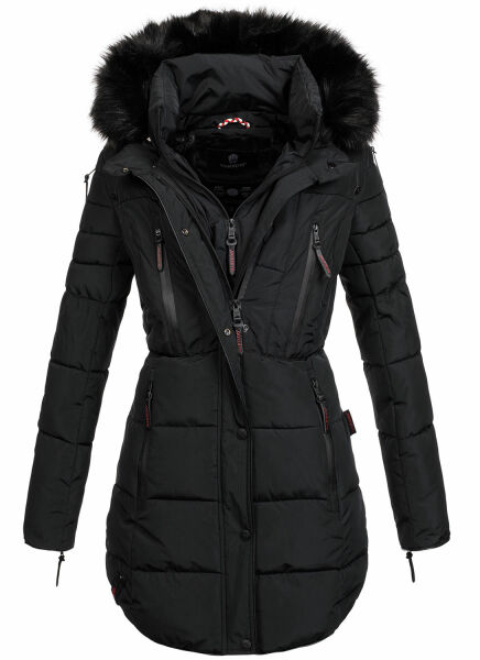 Marikoo Moonshine warme Damen Parka Winterjacke gesteppt Schwarz Größe XS - Gr. 34