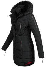 Marikoo Moonshine warme Damen Parka Winterjacke gesteppt Schwarz Größe XS - Gr. 34