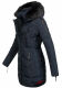 Marikoo Moonshine warme Damen Parka Winterjacke gesteppt Navy Größe XS - Gr. 34