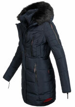 Marikoo Moonshine warme Damen Parka Winterjacke gesteppt Navy Größe M - Gr. 38