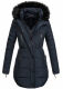 Marikoo Moonshine warme Damen Parka Winterjacke gesteppt Navy Größe L - Gr. 40