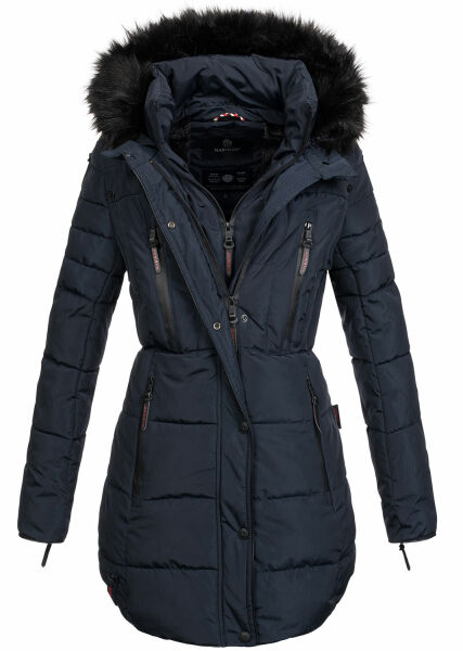 Marikoo Moonshine warme Damen Parka Winterjacke gesteppt Navy Größe XL - Gr. 42