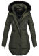 Marikoo Moonshine warme Damen Parka Winterjacke gesteppt Grün Größe XS - Gr. 34