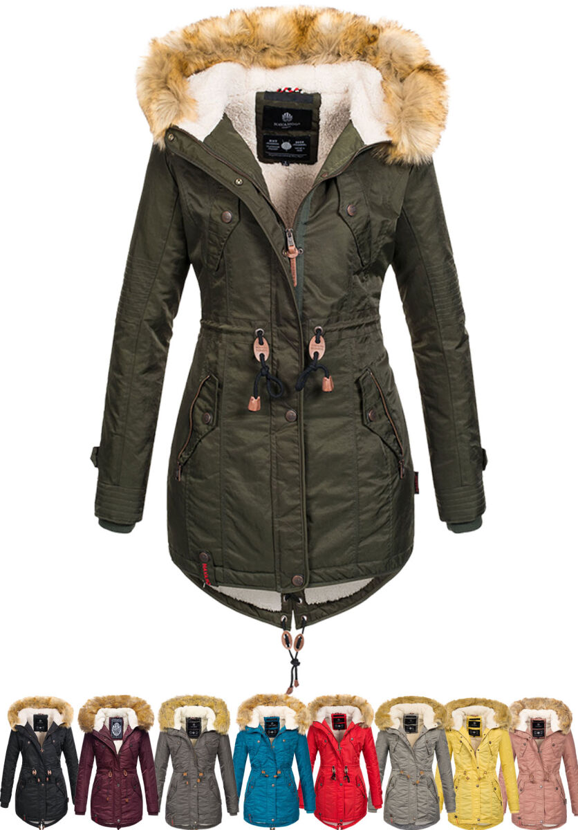 Navahoo LaViva warme Damen Winterjacke mit Teddyfell, 129,90 €