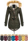 Navahoo LaViva warm ladies winter jacket with teddy fur