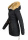 Navahoo LaViva warm ladies winter jacket with teddy fur Black-Gr.XS