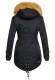 Navahoo LaViva warm ladies winter jacket with teddy fur Black-Gr.XS