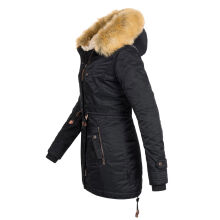 Navahoo LaViva warme Damen Winterjacke mit Teddyfell Schwarz Gr&ouml;&szlig;e M - Gr. 38