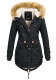 Navahoo LaViva warm ladies winter jacket with teddy fur Black-Gr.XXL
