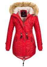 Navahoo LaViva warm ladies winter jacket with teddy fur Red-Gr.S