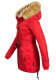 Navahoo LaViva warme Damen Winterjacke mit Teddyfell Rot Größe L - Gr. 40