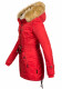 Navahoo LaViva warme Damen Winterjacke mit Teddyfell Rot Größe XXL - Gr. 44