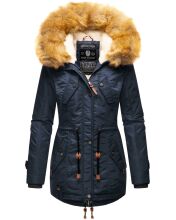 Navahoo LaViva warme Damen Winterjacke mit Teddyfell Navy...