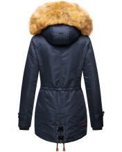 Navahoo LaViva warme Damen Winterjacke mit Teddyfell Navy Größe S - Gr. 36