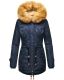 Navahoo LaViva warme Damen Winterjacke mit Teddyfell Navy Größe S - Gr. 36