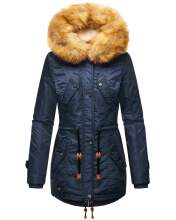 Navahoo LaViva warm ladies winter jacket with teddy fur Navy-Gr.M
