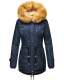Navahoo LaViva warm ladies winter jacket with teddy fur Navy-Gr.XL