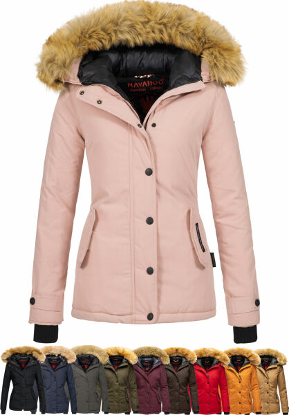 Navahoo Laura warme Damen Winterjacke mit Kapuze