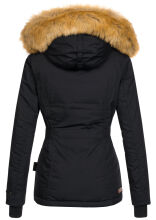 Navahoo Laura ladies winter jacket with faux fur - Black-Gr.XS