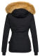 Navahoo Laura ladies winter jacket with faux fur - Black-Gr.L