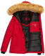 Navahoo Laura warme Damen Winterjacke mit Kapuze Rot-Gr.XS