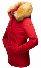 Navahoo Laura ladies winter jacket with faux fur - Red-Gr.S