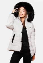 Marikoo Unique ladies quilted winter jacket with fur collar