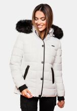 Marikoo Unique ladies quilted winter jacket with fur collar