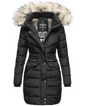 Navahoo Paula Ladies Winter Jacket Coat Parka Warm Lined Winterjacket B383 Black Size L - Size 40