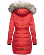 Navahoo Paula Damen Parka Winterjacke warm Gefüttert Rot Größe XS - Gr. 34