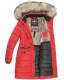 Navahoo Paula Ladies Winter Jacket Coat Parka Warm Lined Winterjacket B383 Red Size M - Size 38
