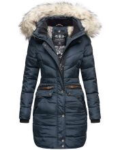 Navahoo Paula Damen Parka Winterjacke warm Gefüttert Navy Größe XS - Gr. 34