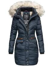 Navahoo Paula Ladies Winter Jacket Coat Parka Warm Lined Winterjacket B383 Navy Size S - Size 36