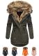 Navahoo Daria ladies parka with faux fur collar