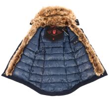 Navahoo Daria Ladies Parka with Faux Fur Collar Navy Size XS - Gr. 34