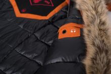 Navahoo Daria warme Damen Parka Winterjacke mit Kunstfell Kragen Orange Gr&ouml;&szlig;e XXL - Gr. 44