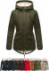 Marikoo Manolya Damen Parka Winterjacke mit Teddyfell