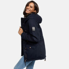 Marikoo Manolya Ladies Parka Jacket with Teddy Fur Blue Size XXL - Gr. 44