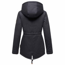 Marikoo Manolya Ladies Parka Jacket with Teddy Fur Blue Size XXL - Gr. 44