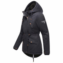 Marikoo Manolya Ladies Parka Jacket with Teddy Fur Blue Size XXL - Gr. 44
