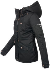 Marikoo Manolya Damen Parka Winterjacke mit Teddyfell Schwarz Größe XS - Gr. 34