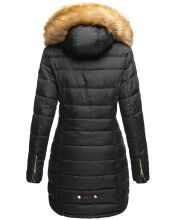 Navahoo Papaya Damen gesteppte Winterjacke mit Doppelzipper und gefüttert Schwarz Größe XS - Gr. 34