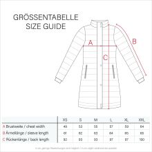 Navahoo Papaya Damen gesteppte Winterjacke mit Doppelzipper und gefüttert Schwarz Größe XS - Gr. 34