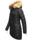 Navahoo Papaya Damen gesteppte Winterjacke mit Doppelzipper und gefüttert Schwarz Größe XS - Gr. 34