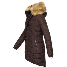 Navahoo Papaya Damen gesteppte Winterjacke mit Doppelzipper und gefüttert Schoko Größe M - Gr. 38