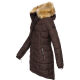 Navahoo Papaya Damen gesteppte Winterjacke mit Doppelzipper und gefüttert Schoko Größe M - Gr. 38