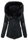 Navahoo Nirvana ladies parka winter jacket with fur collar - Black-Gr.XS